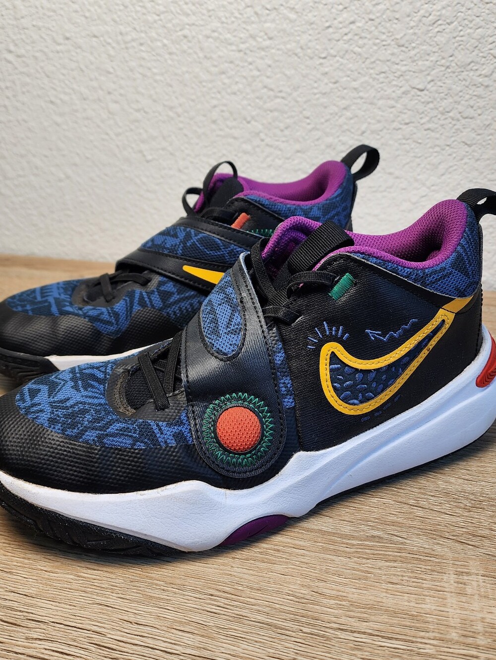 NIKE Team Hustle D 11 SE Black Mystic Navy Cosmic Sneaker Shoe 7 Youth - Picture 3 of 14